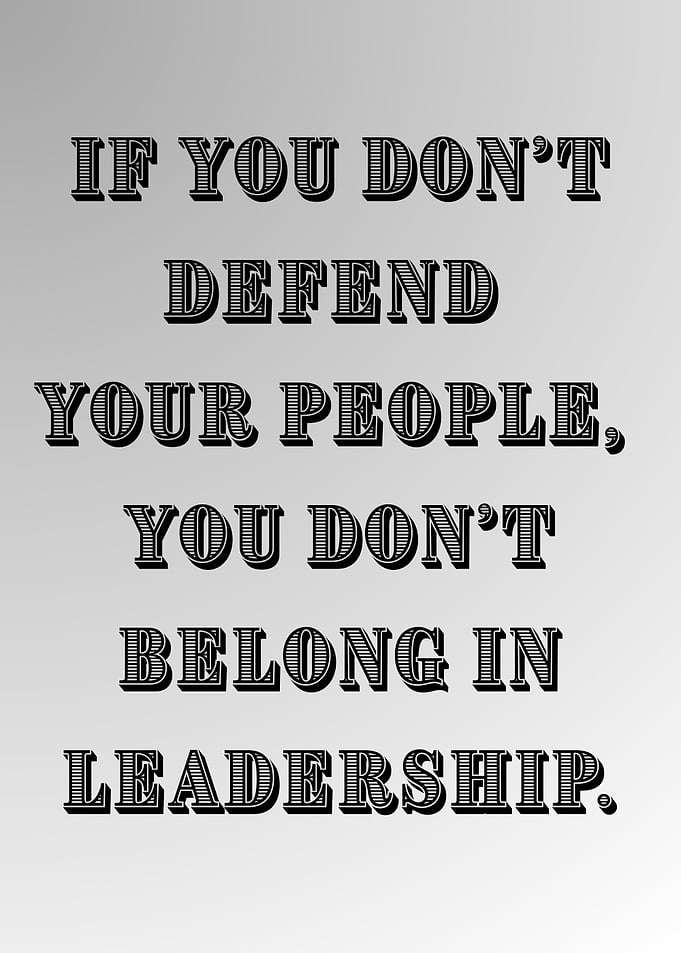 Leadership Quote on Gray Gradient Background