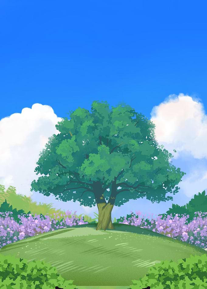 Green Tree on a Hill
