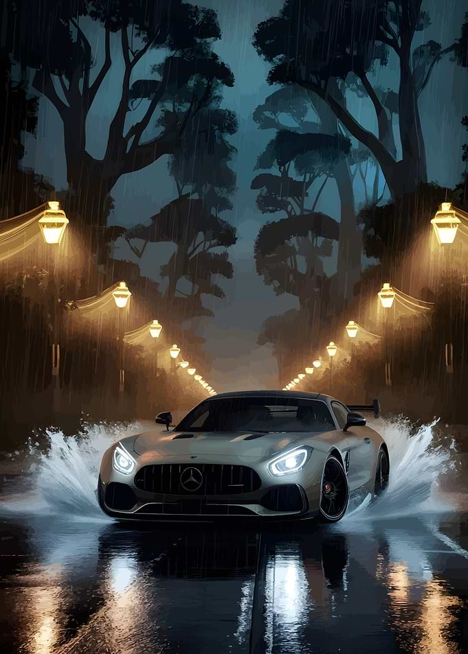 Mercedes-AMG GT in the Rain