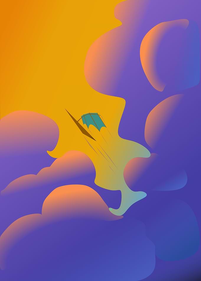 kite across the sky