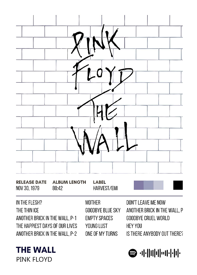 Pink Floyd The Wall Album Cover