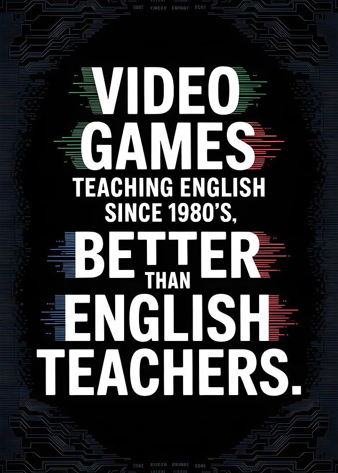Video Games Teaching English Poster