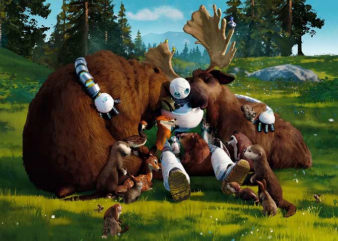 Robot, Bear, Moose, and Forest Animals