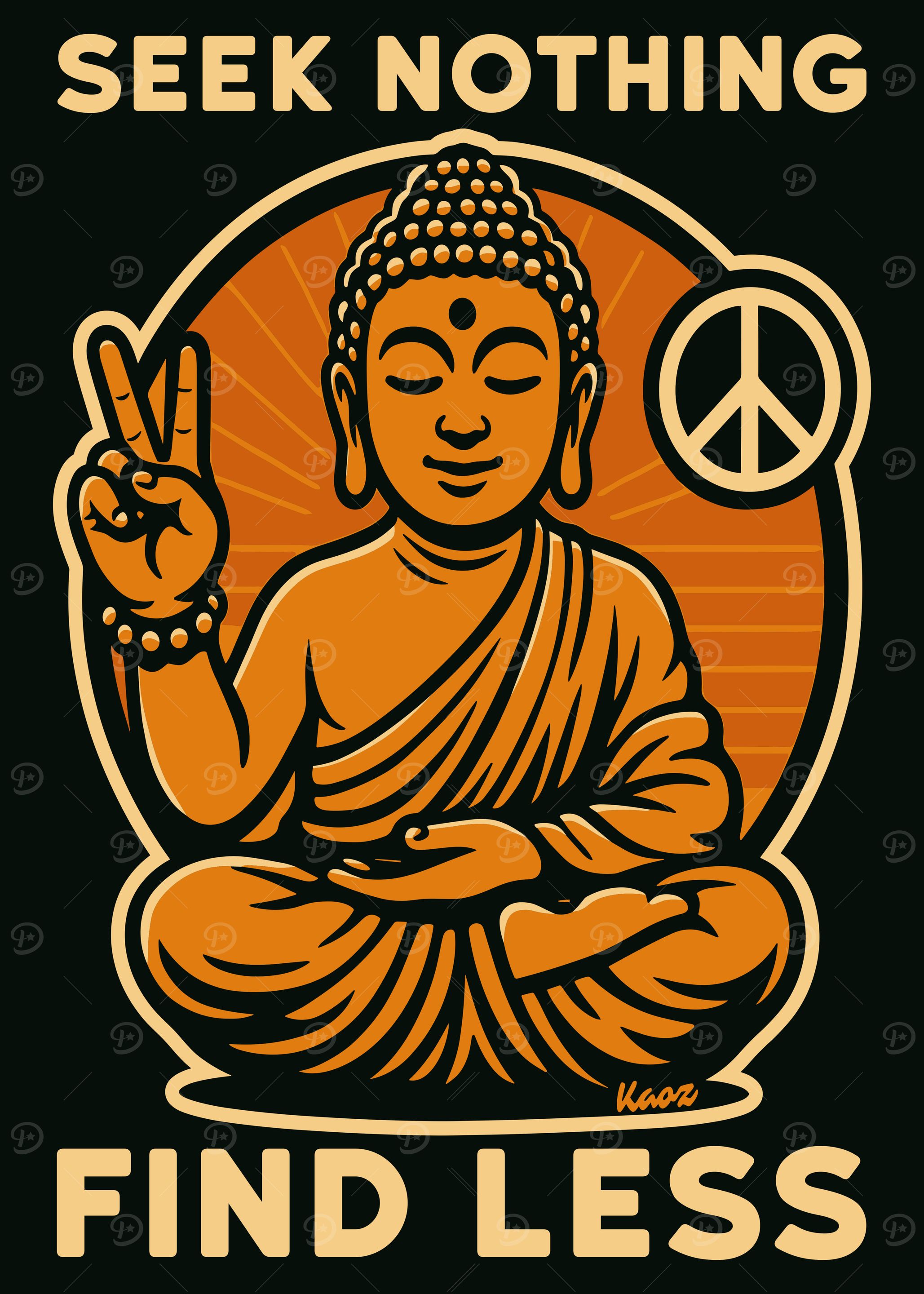 Seek Nothing, Find Less Buddha Art