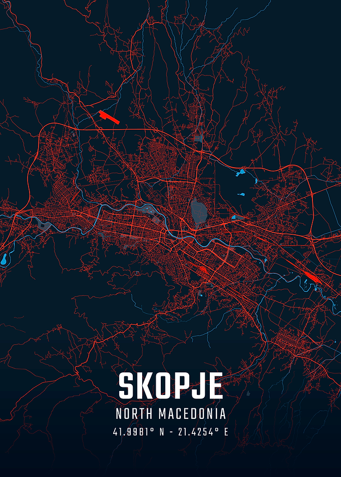 Skopje City Map