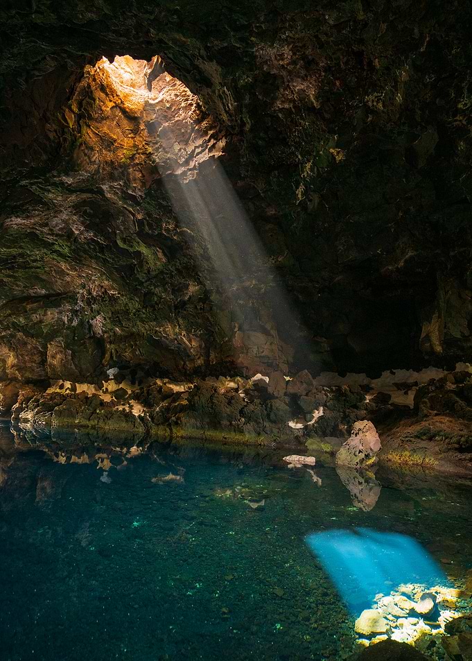 Cave Pool with Sunbeam