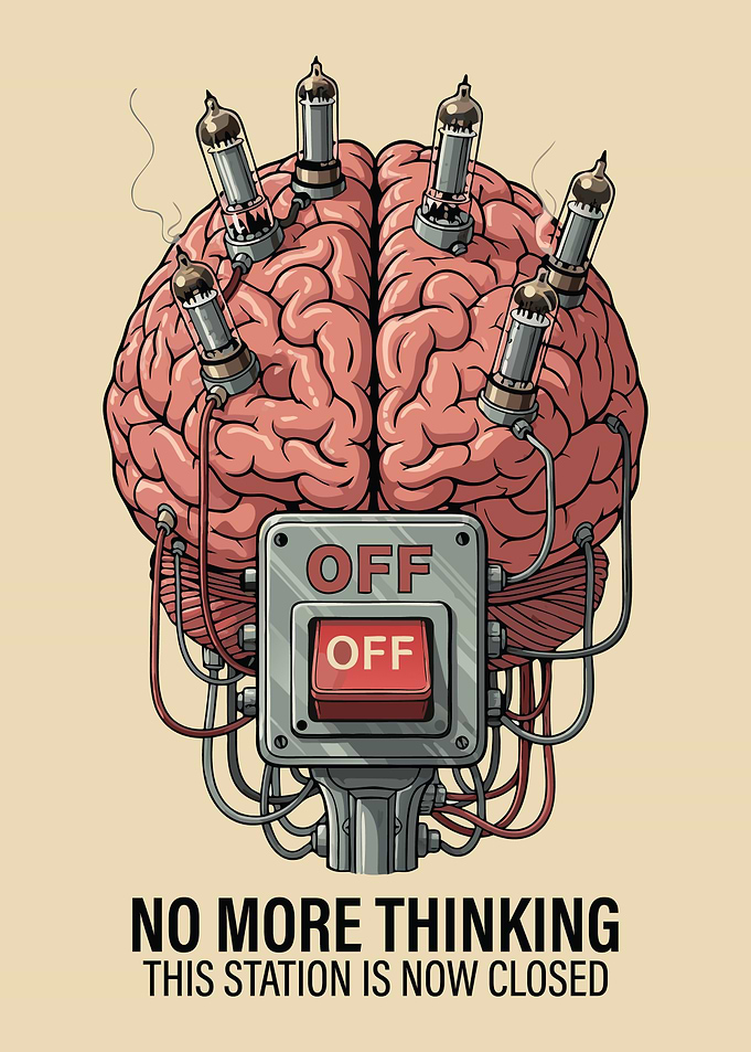 Brain with Vacuum Tubes and Switch