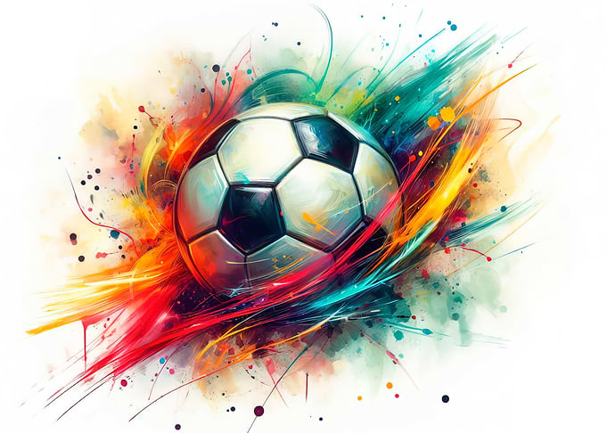 Colorful Soccer Ball Art