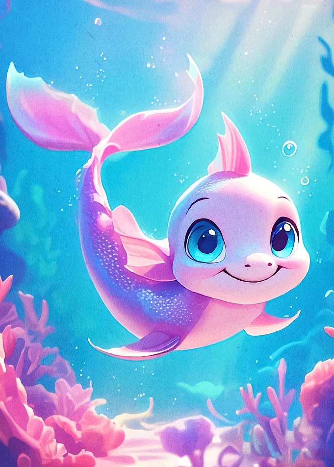 Cute Cartoon Fish Ocean