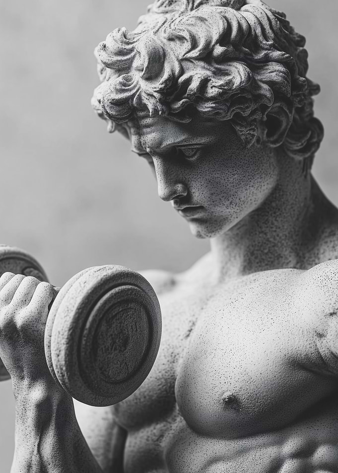 Classical Statue Lifting Dumbbell