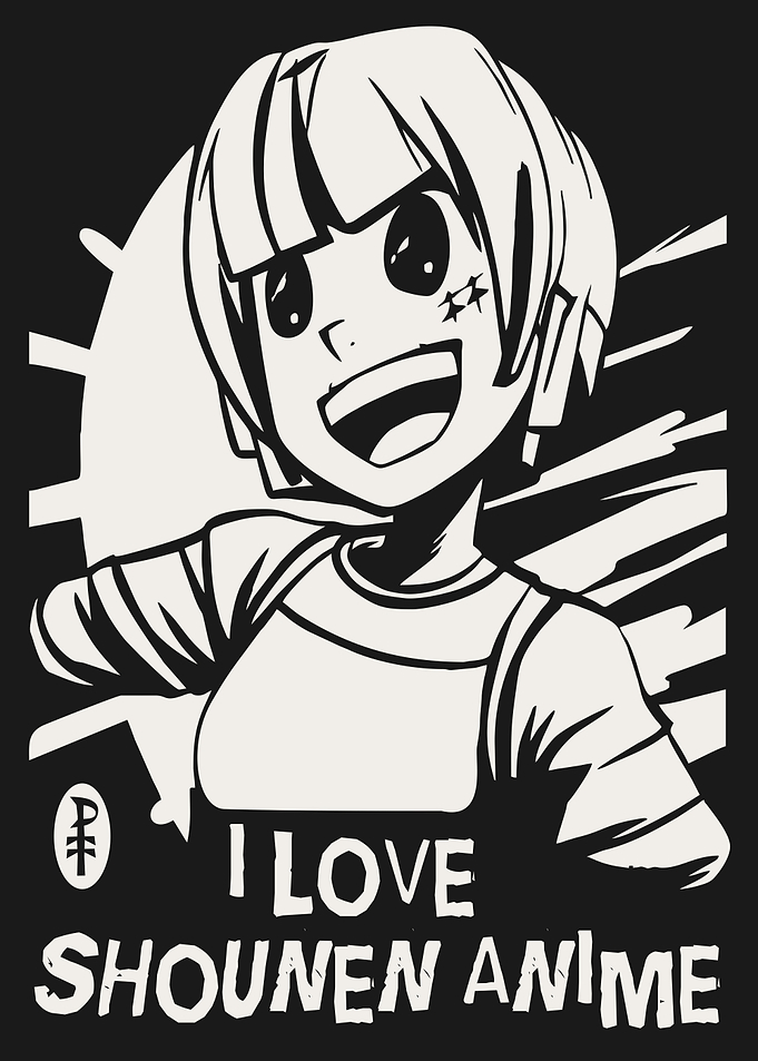 I Love Shounen Anime Illustration