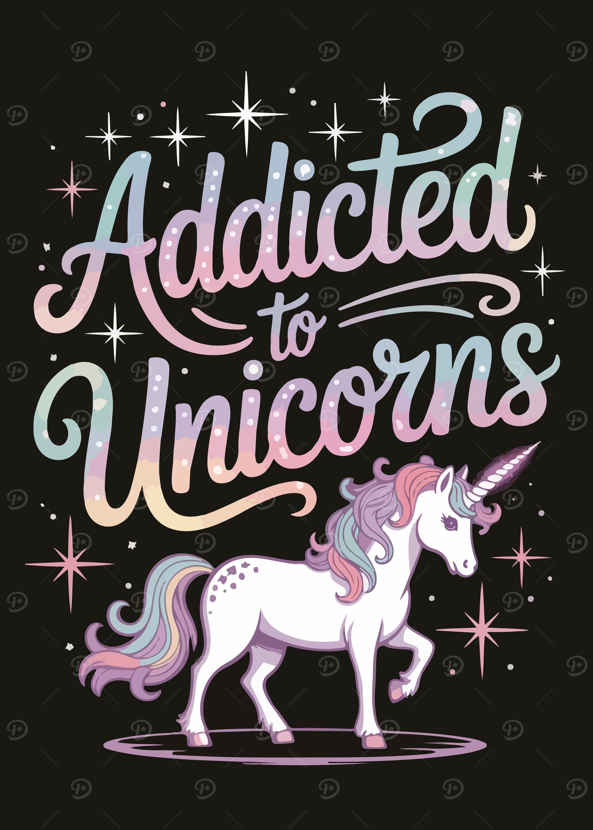 Addicted to Unicorns Graphic Art