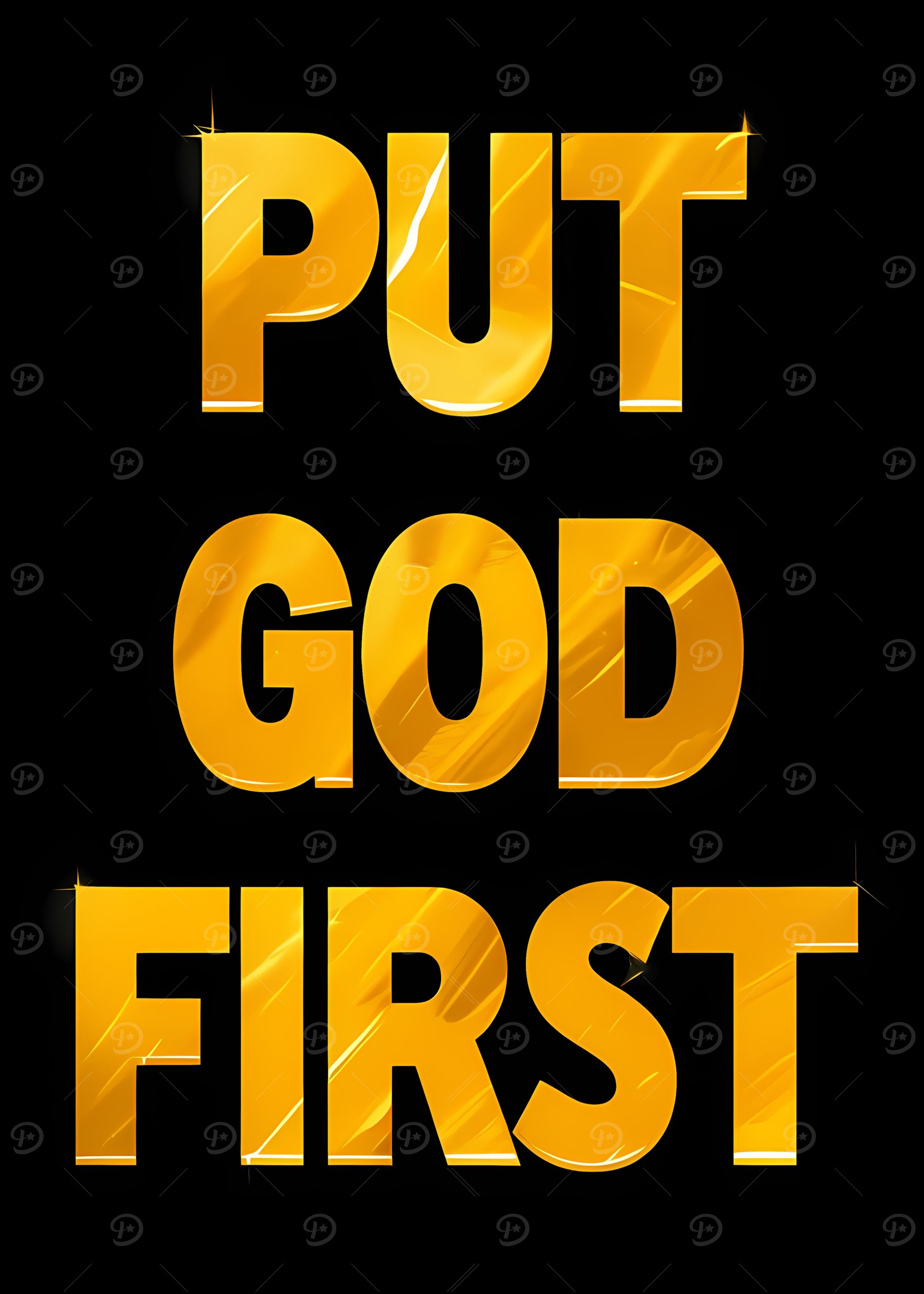 Put God First Golden Text Art