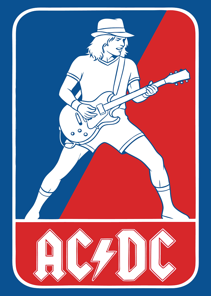 AC/DC Rock and Roll Illustration