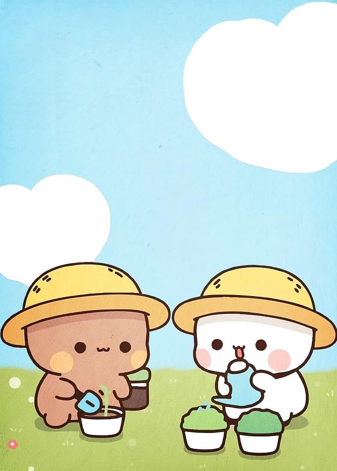 Cute Cartoon Characters Gardening