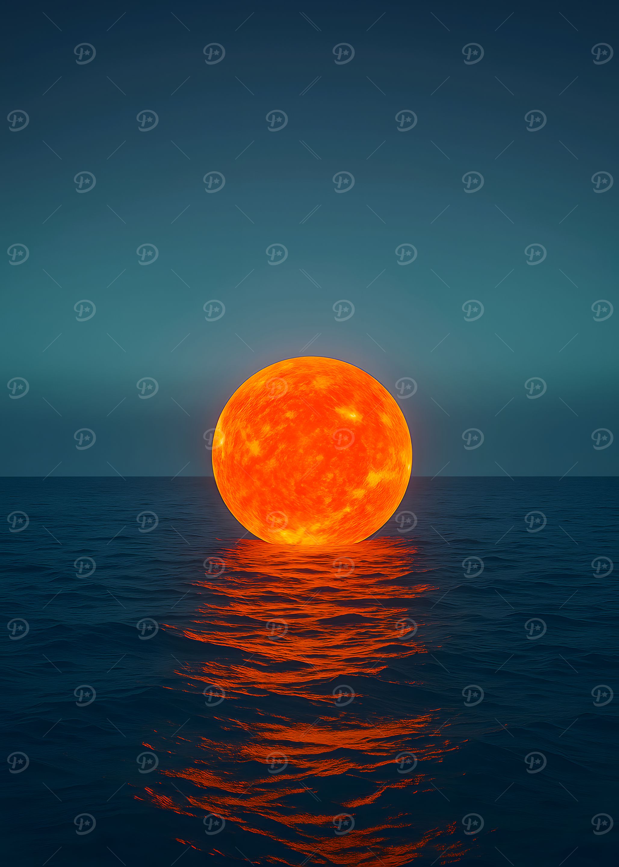 Glowing Orb on Water