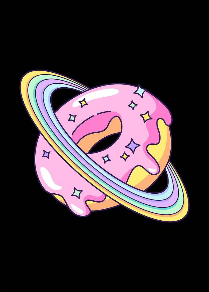 Donut Planet Cartoon