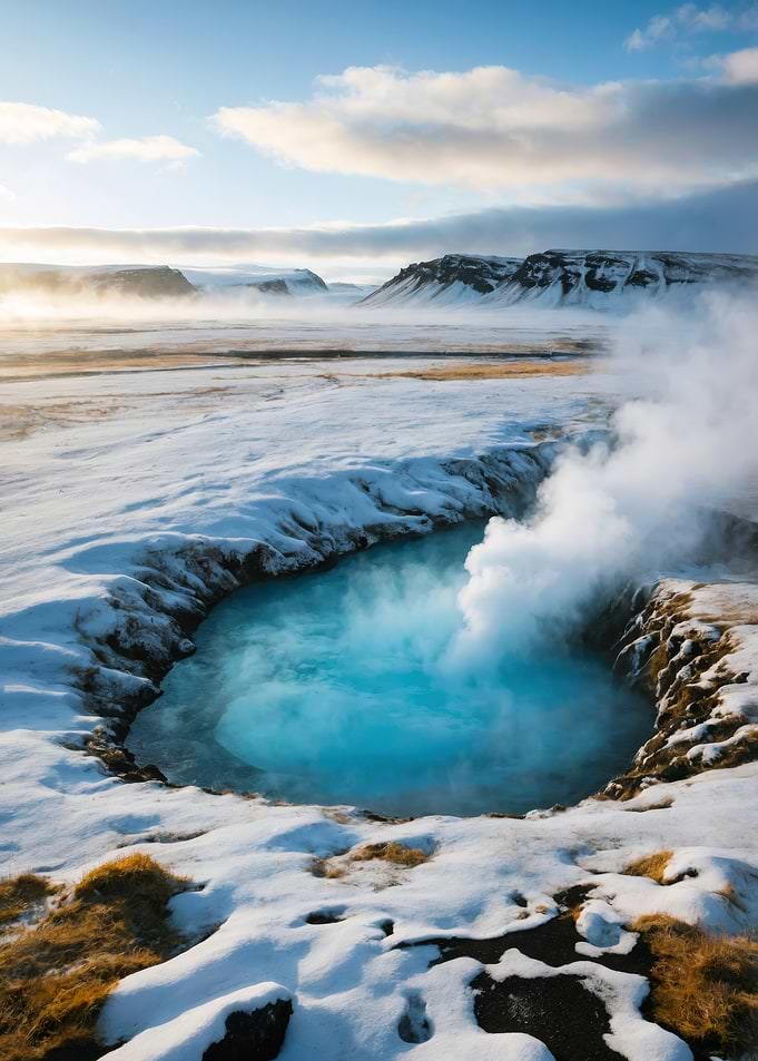 Icelandic Geothermal Hot Spring Landscape