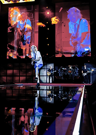AC/DC performing live on stage