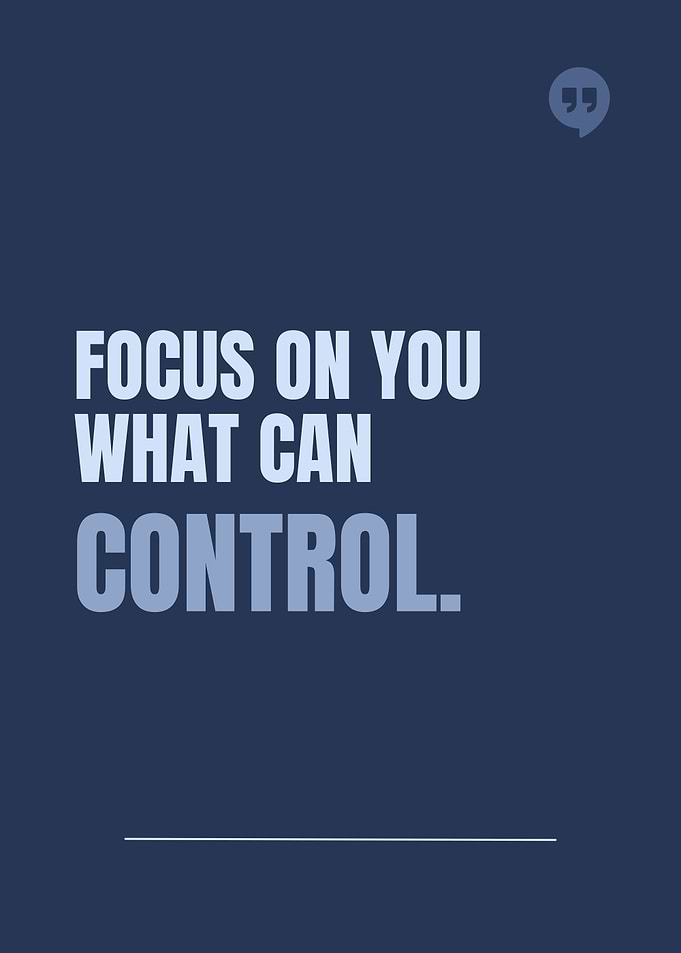 Focus on You Motivational Quote