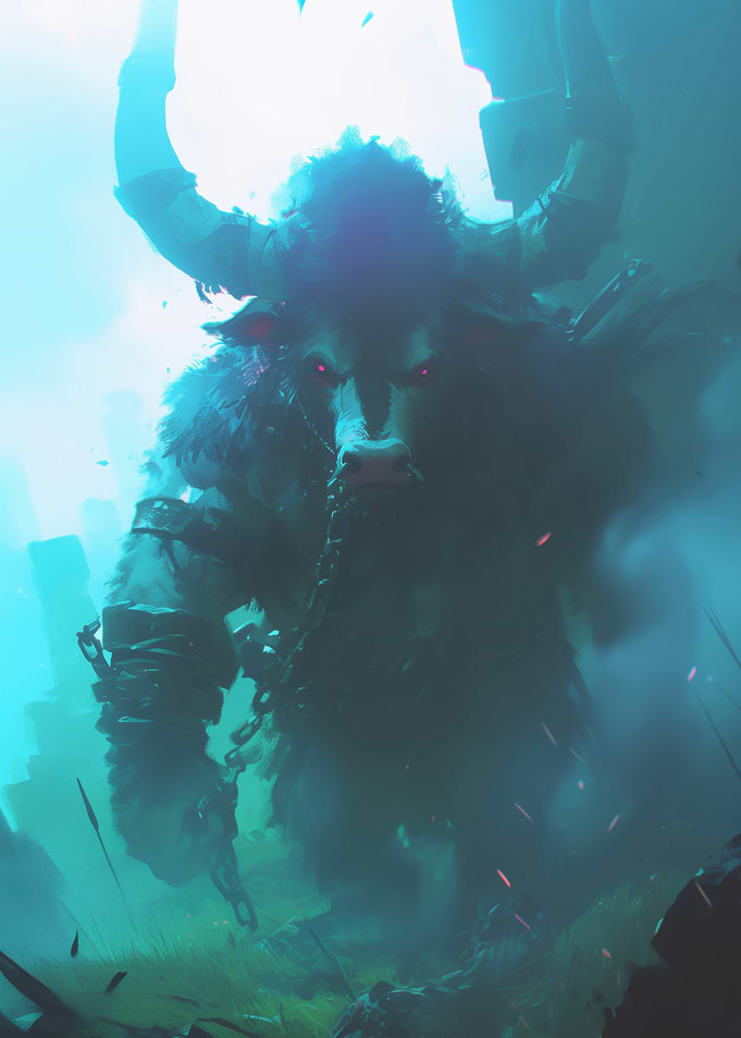 Minotaur Fantasy Creature Digital Art