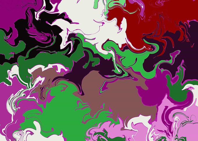 Abstract Swirls of Color by Kristalin Davis