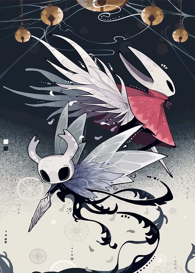 Hollow Knight characters digital art