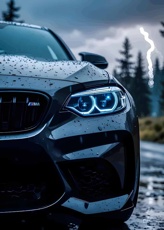 BMW M2 on a Rainy Day