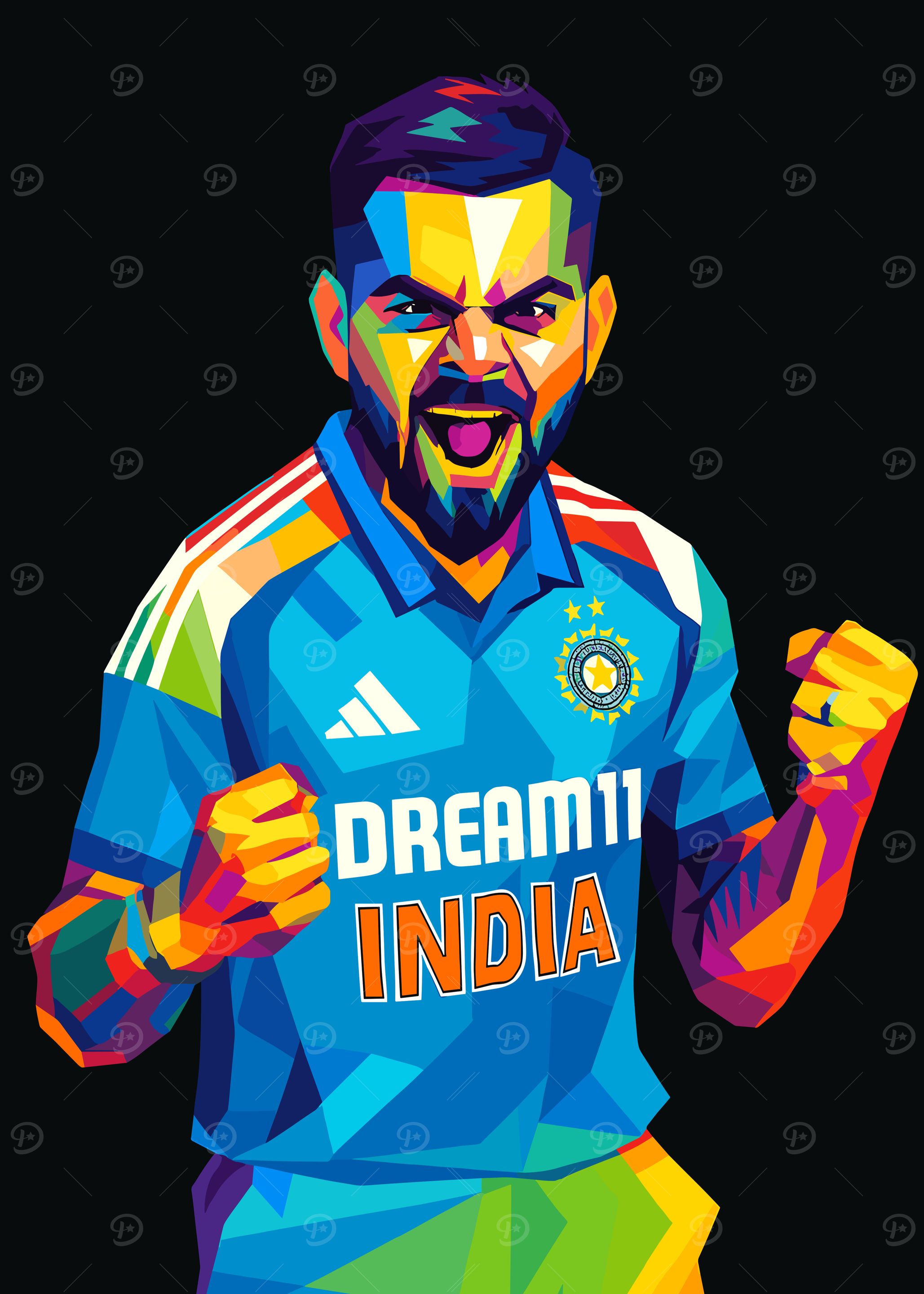 Virat Kohli Pop Art