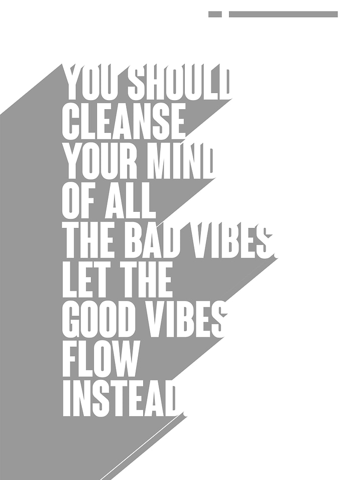 Cleanse Your Mind Inspirational Text Art