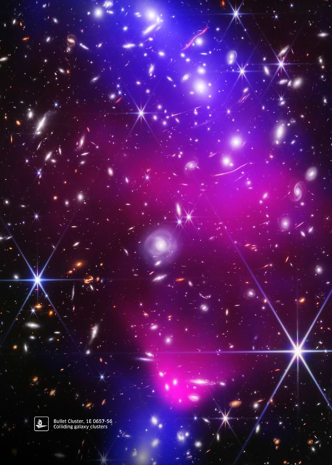 Bullet Cluster, 1E 0657-56 / Colliding galaxy clusters
