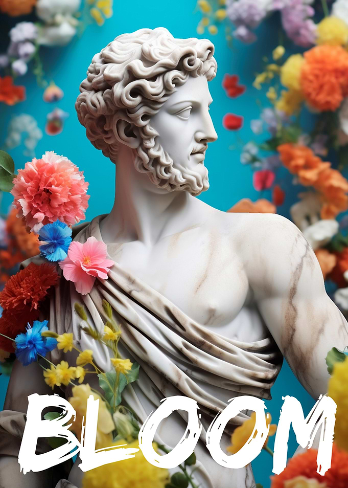 Bloom: Statue with Floral Adornments