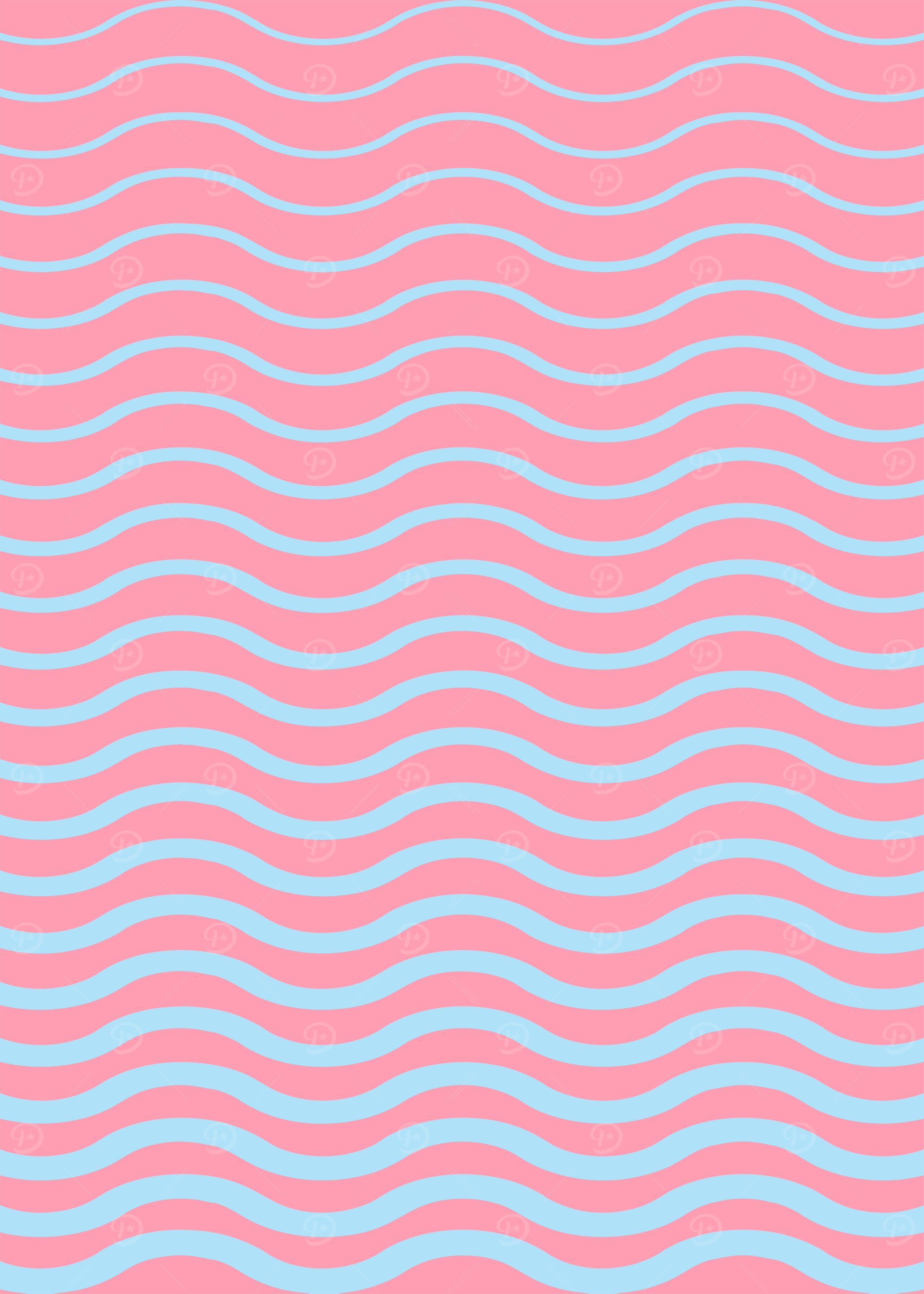 Pink and Blue Wave Pattern