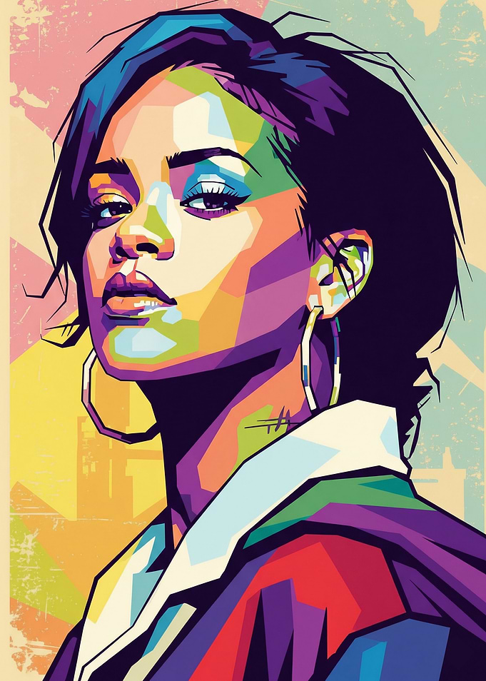 Rihanna Pop Art Portrait