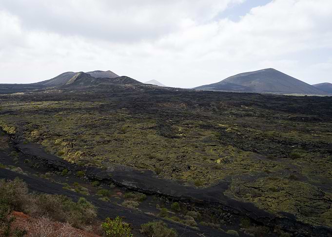 Volcanic Landscape with Mossy Lava Field