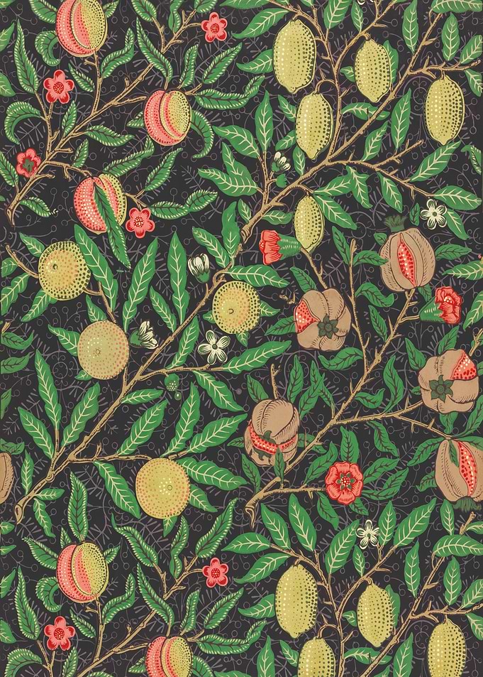 Vintage Fruit and Floral Pattern