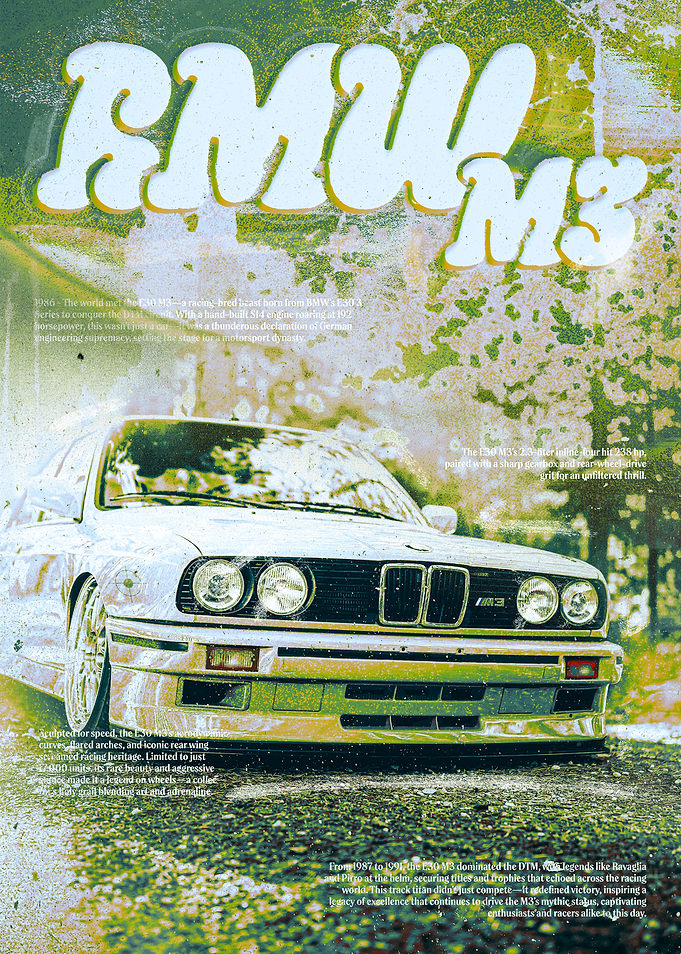 BMW M3 Car Poster