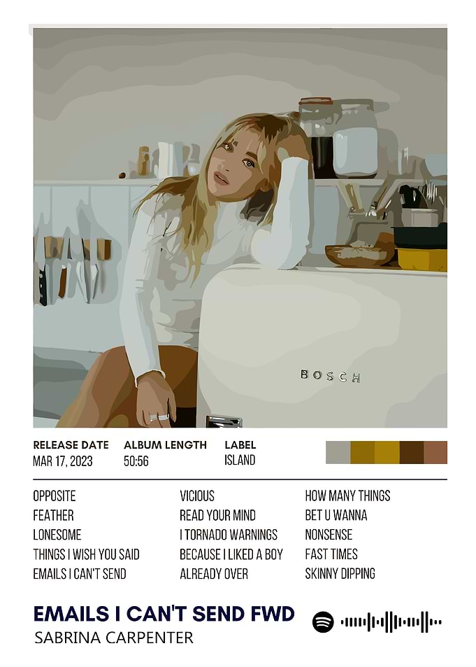sabrina caprenter Emails I Can't Send FWD Album Cover