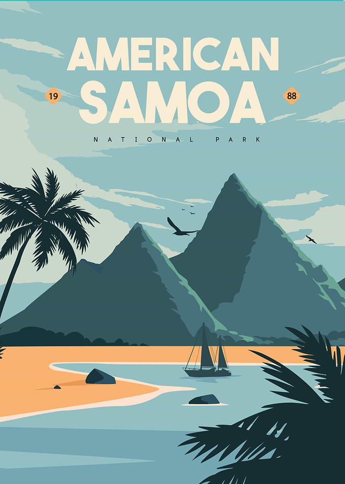 American Samoa National Park Illustration