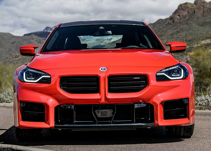 Front View of a Red BMW M2