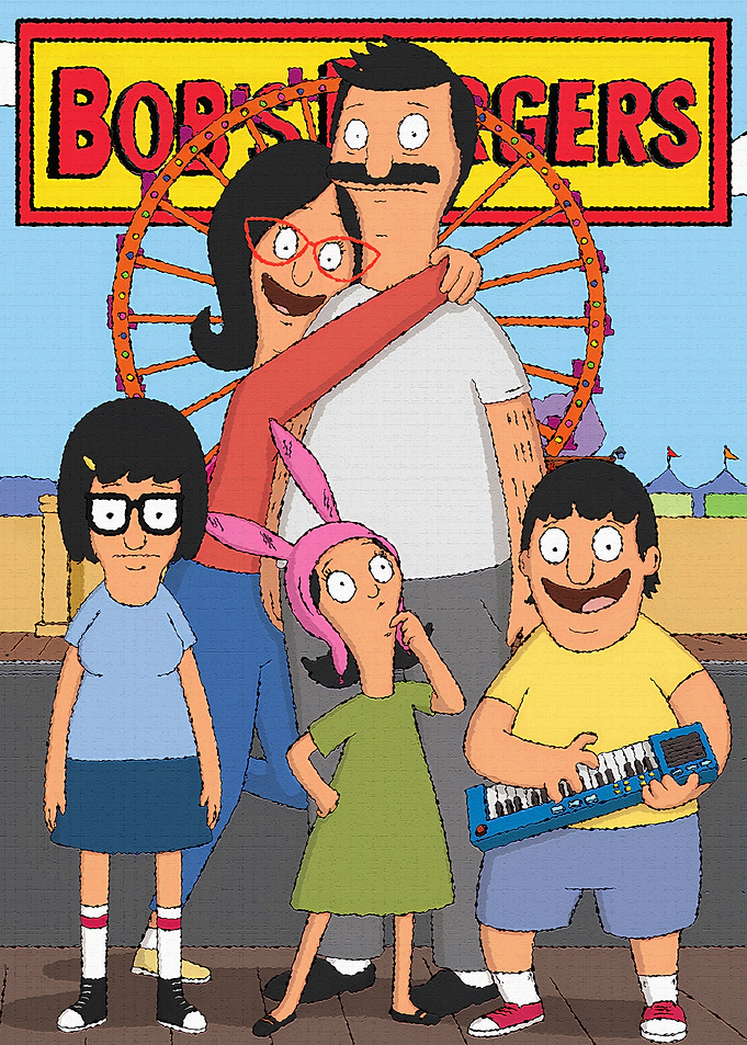 Bob's Burgers Family Portrait Cartoon
