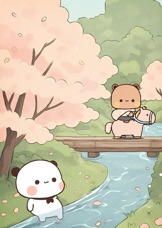 Cute Bear Panda Spring