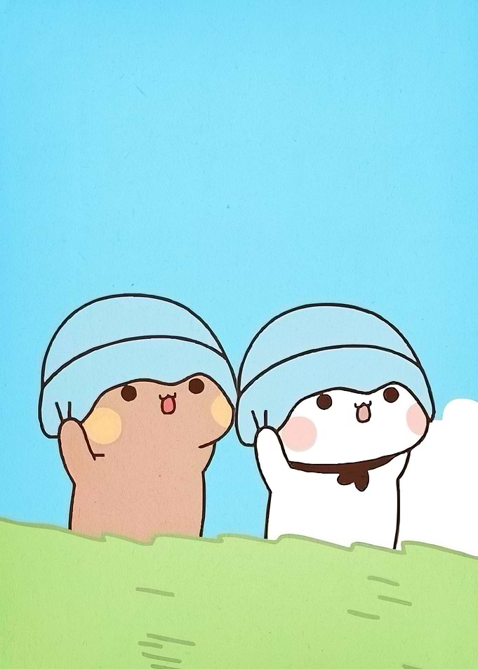 Two Cute Cartoon Characters
