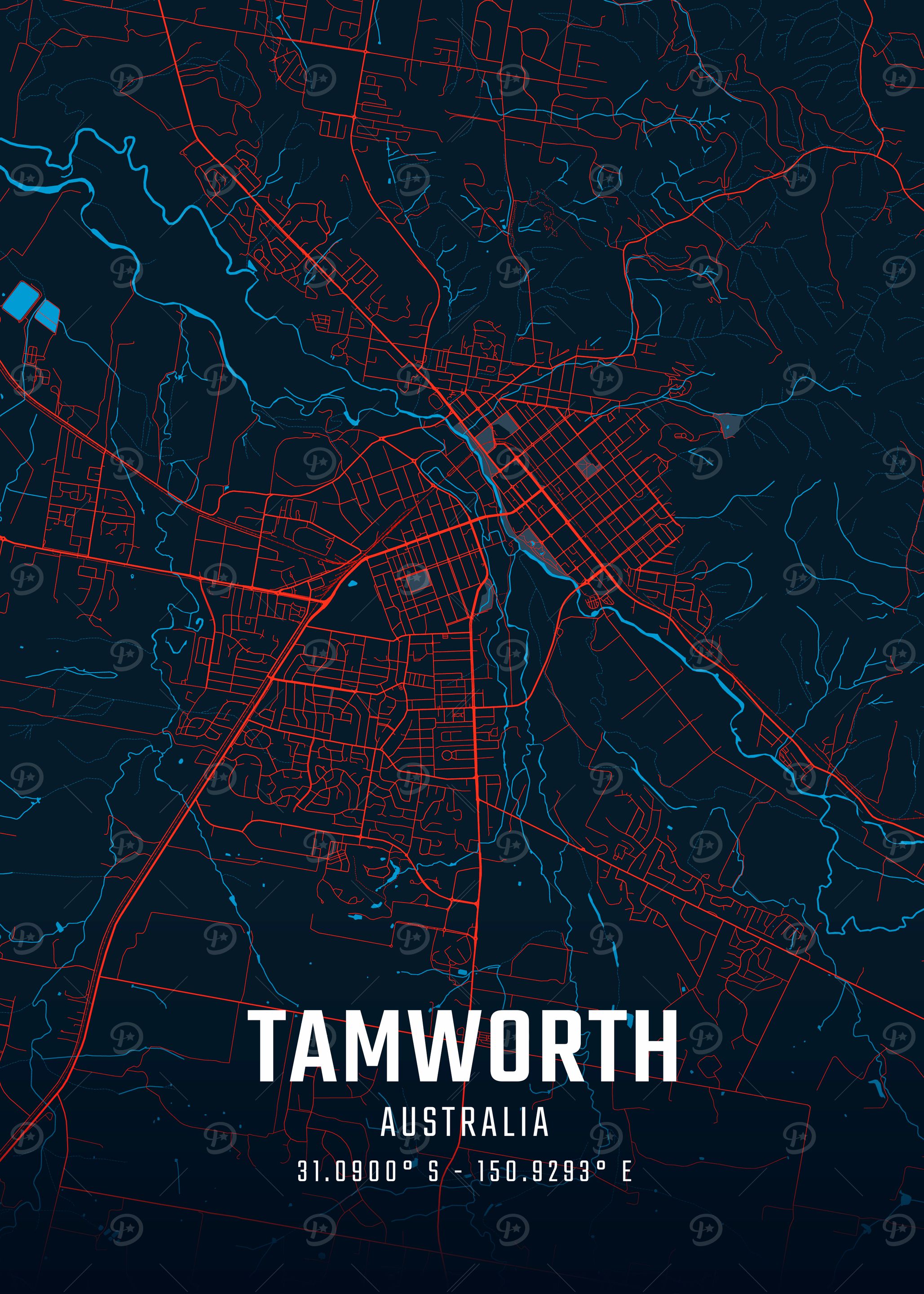 Tamworth City Map