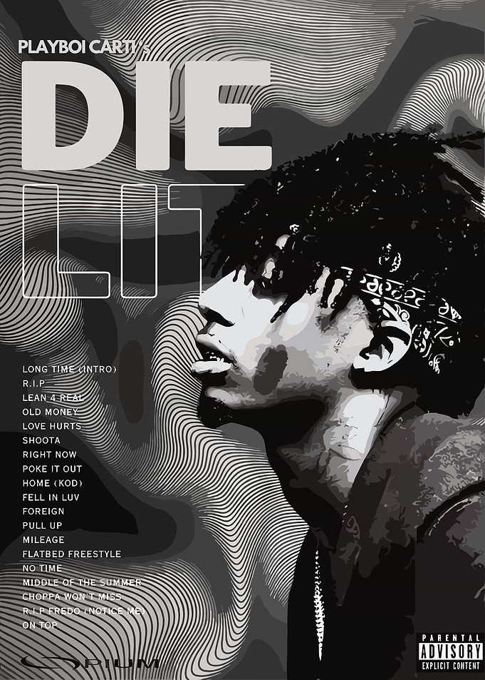 Playboi Carti's Die Lit Album Cover