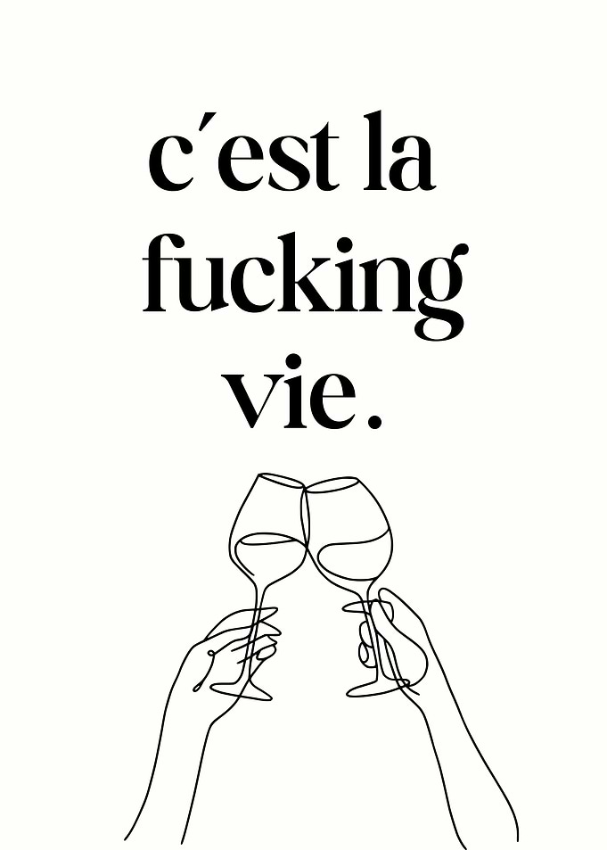 C'est la fucking vie wine toast