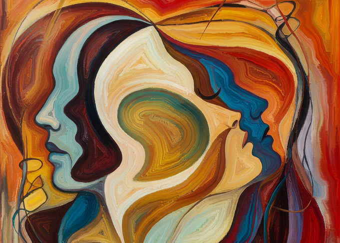 Abstract Faces Painting