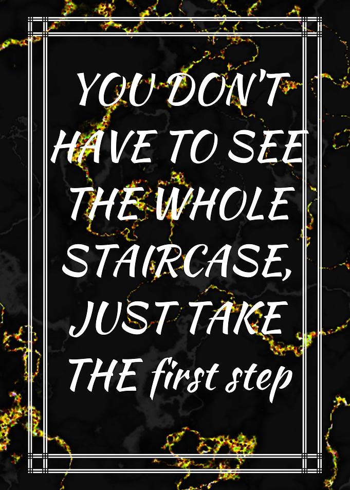 Inspirational Quote on Marble Background