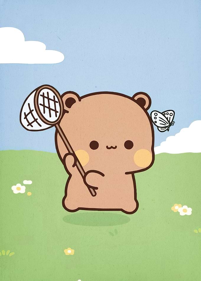 Cute Bear Butterfly