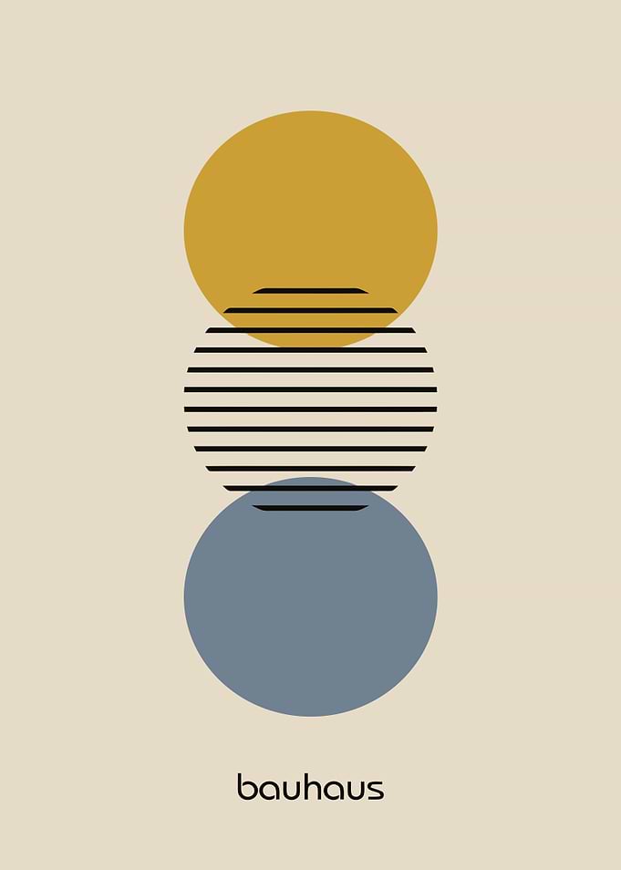 Bauhaus Style Abstract Circles